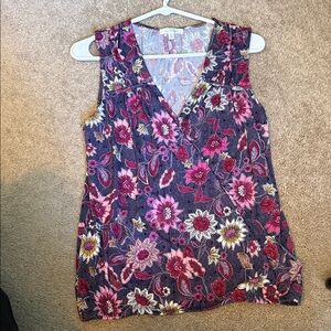 Floral Sleeveless Top -